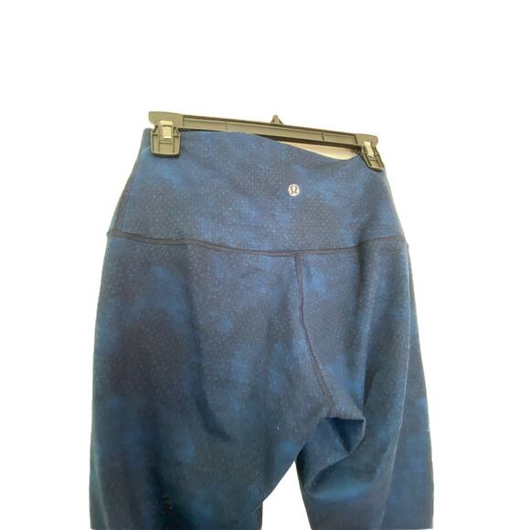 Lululemon Athletica Wonder Under Cropped Mineral Deposit‎ Blue HR Leggings Sz 8 - Picture 5 of 5
